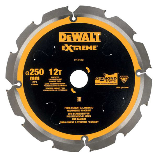Dewalt DT1474-QZ Timanttiterä 250 x 30 mm, 12T