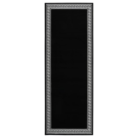 vidaXL Käytävämatto BCF musta kuviolla 100x250 cm