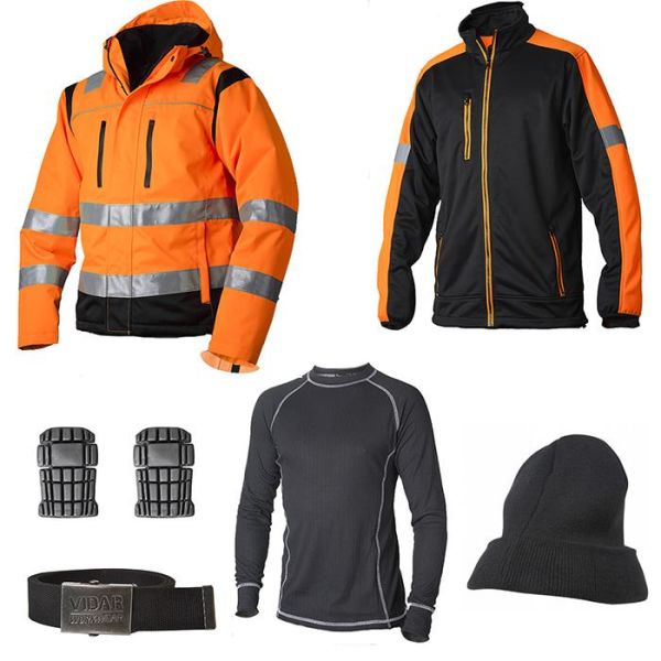 Vidar Workwear Orange Talvipaketti Koko S