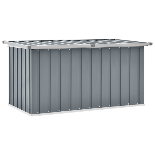 vidaXL Puutarhan varastoarkku harmaa 129x67x65 cm