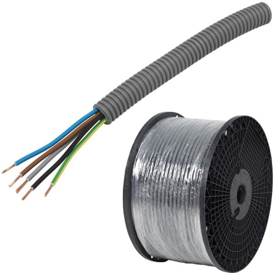 Pipelife FQ PowerFlex Kaapeli esireititetty, lämpötilaluokka II 250 m, 5G 1,5 mm², ulko-Ø16 mm