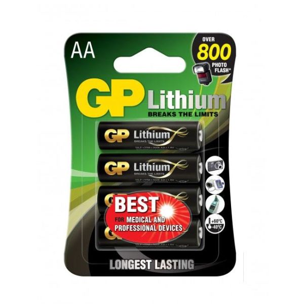 GP Batteries 15LF-2U4 Litiumparisto 1.5 V, 4-pakkaus AA