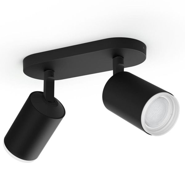 Philips Hue Fugato Kohdevalaisin musta, 2 x 5,7 W LED