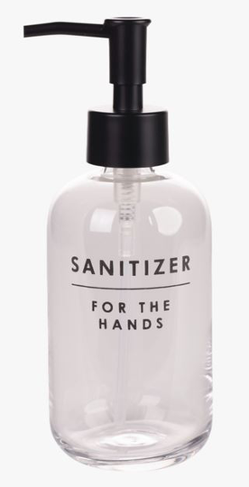 Glas sanatizer annostelija läpikuultava
