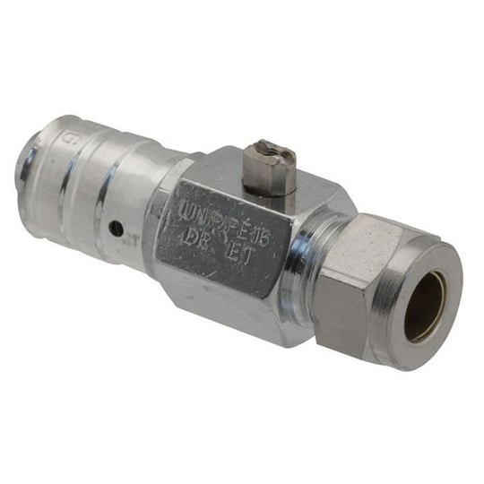 Uponor 1873399 Puristusliitin palloventtiilillä