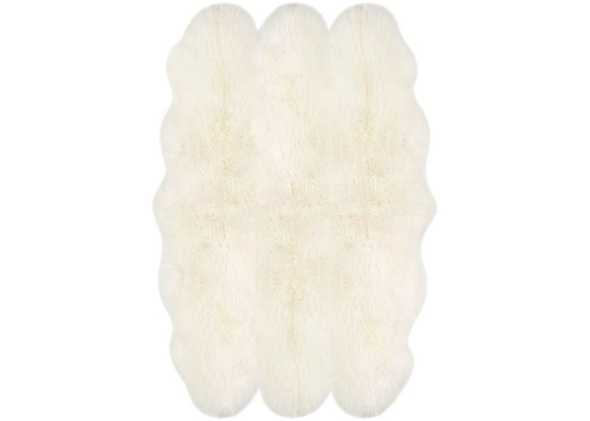 Aito lampaantalja Merino natural white Sexto ±130x180 cm