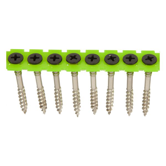 ESSVE 537619 Julkisivuruuvi 4,2x52 mm, ruostumaton/haponkestävä A4, nauhoitettu. Musta, 1000 kpl