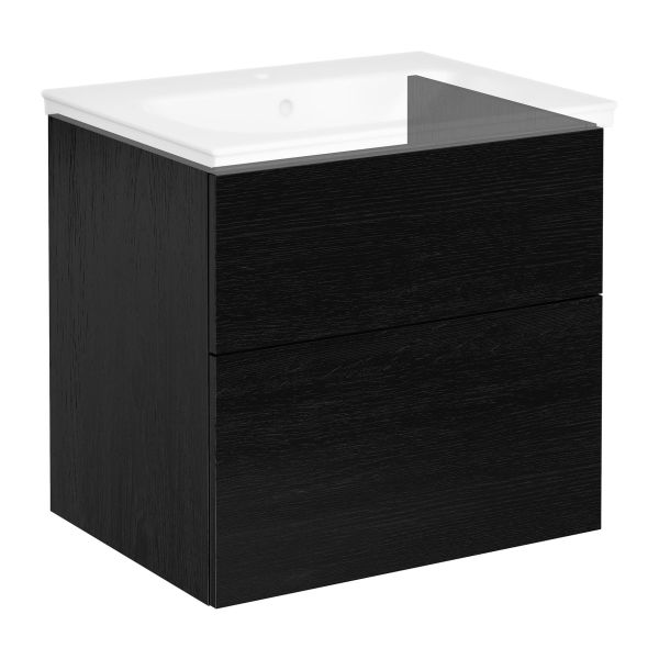 Gustavsberg Artic Komuutti sileä, musta, 60 cm, ilman pesuallasta