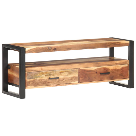 vidaXL TV-taso 120x35x45 cm täysi puu seesamviimeistelyllä