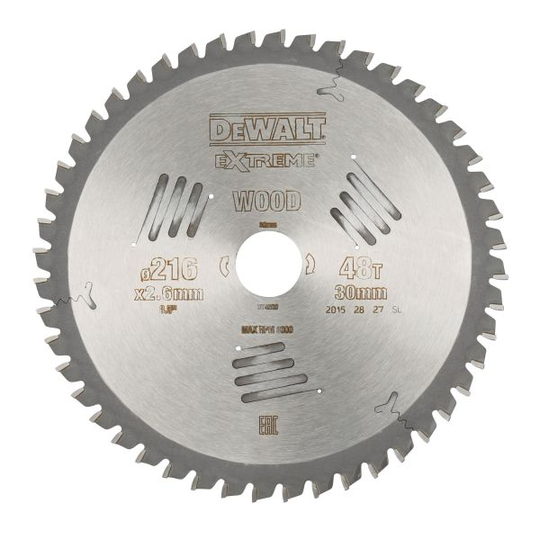 Dewalt DT4320-QZ Pyörösahanterä 216 x 30 mm, 48T