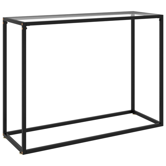 vidaXL Konsolipöytä läpinäkyvä 100x35x75 cm karkaistu lasi