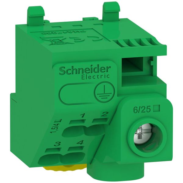 Schneider Electric Resi9 CX LGYT1E05 Maadoituslohko 440 V 5 liitäntää