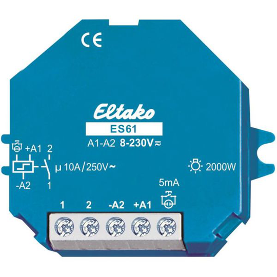 Eltako ES61-8-230V Rele 1 sulkeutuva, 8-230 V AC/DC, 10 A