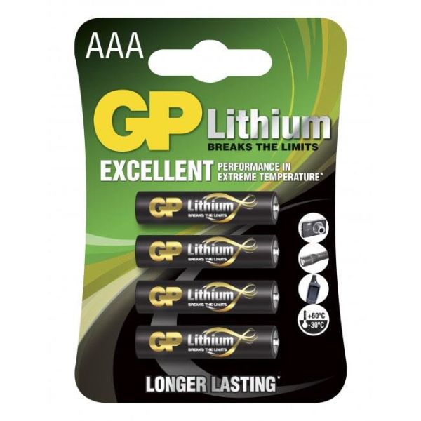 GP Batteries 24LF-2U4 Litiumparisto 1.5 V, 4-pakkaus AAA