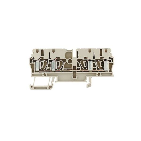 Weidmüller ZDU 2.5/4AN Läpivientiriviliitin beige, 0,5-4 mm², 24 A Pituus: 79,5 mm