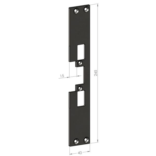 SAFETRON SA31-15 Asennustolppa Tasainen, ruostumatonta terästä 15 mm