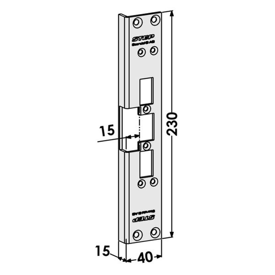 STEP ST6501 Tolppa malliin STEP 60 Silent 15 x 230 x 15 mm