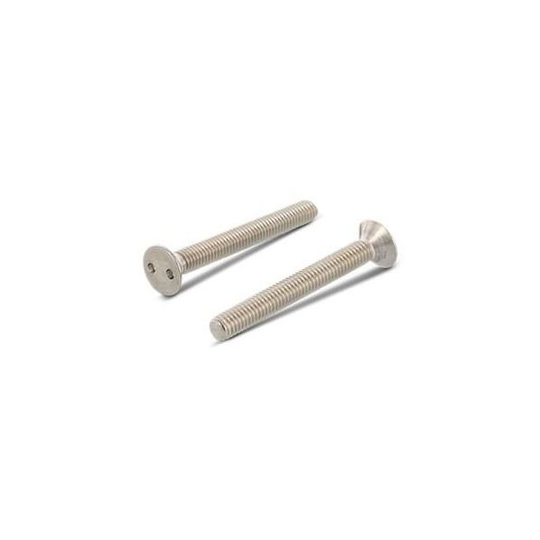 Schäfer & Peters 910324 10 Turvaruuvi kaksireikäinen, uppokanta, M4 M4 x 10 mm, 100 kpl/pakkaus