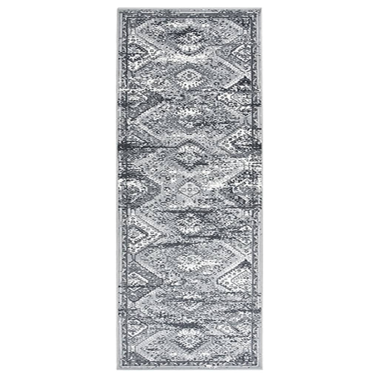 vidaXL Käytävämatto BCF itämainen harmaa 100x250 cm