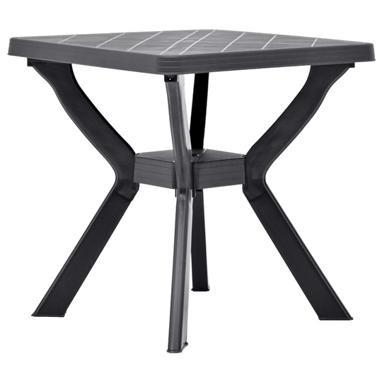 vidaXL Bistropöytä antrasiitti 70x70x72 cm muovi