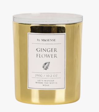 M & Sense Flower tuoksukynttilä kulta