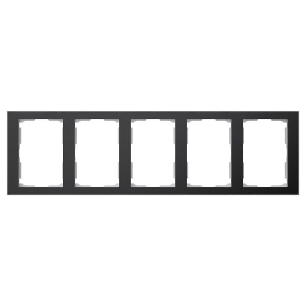 Elko EKO06347 Yhdistelmäkehys musta/alumiini, 1 ½ lokeroa 5 x 1½ lokeroa