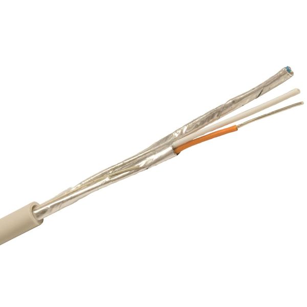 Nexans ELEQB Telekaapeli 2x0.8 mm, harmaa 1 m, katkaistu