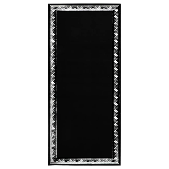 vidaXL Käytävämatto BCF musta kuviolla 100x150 cm