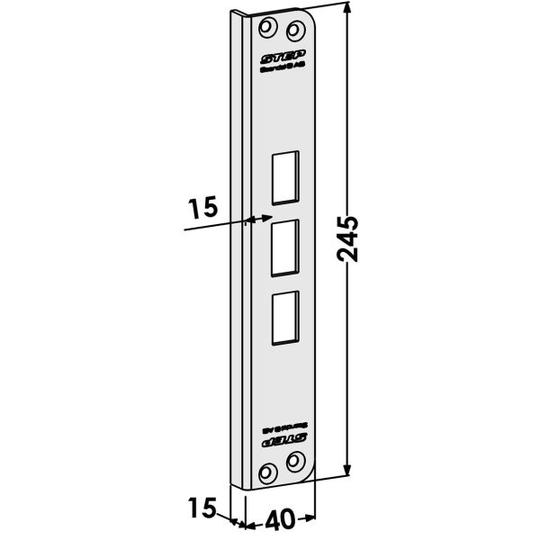 STEP ST6537 Päätelevy kulmamalli, pyöreät kulmat