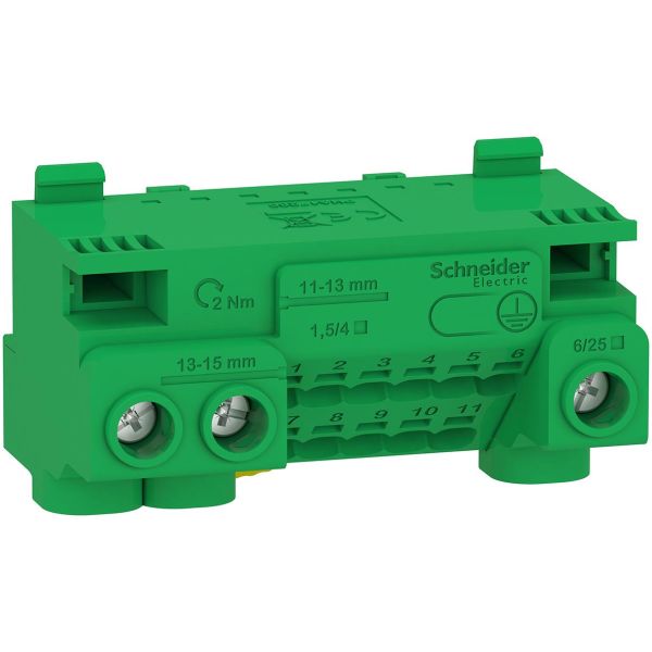 Schneider Electric Resi9 CX LGYT1E14 Maadoituslohko 440 V 14 liitäntää