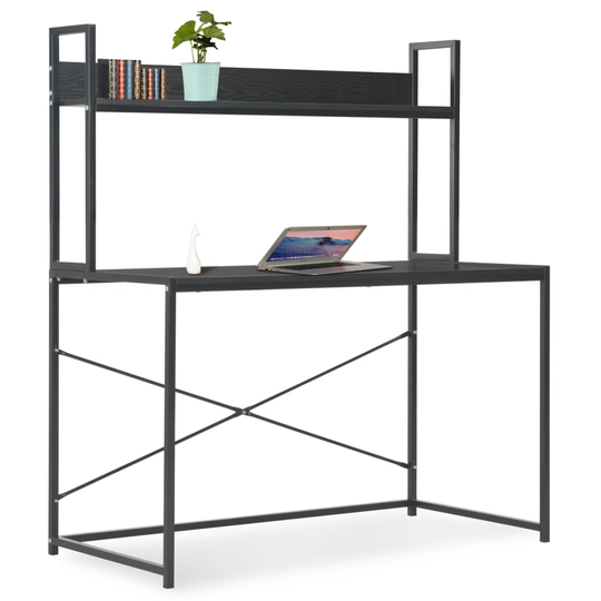 vidaXL Tietokonepöytä 120x60x138 cm musta