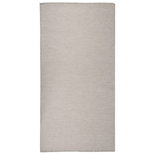 vidaXL Ulkomatto Flatweave 100x200 cm harmaanruskea