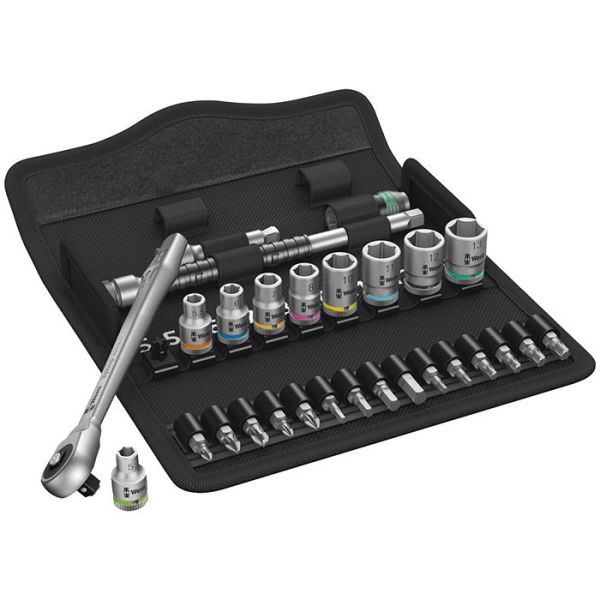 Wera Zyklop Metal 004017 Räikkäavainsarja 28 osaa, 1/4"