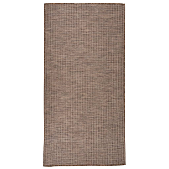 vidaXL Ulkomatto Flatweave 100x200 cm ruskea