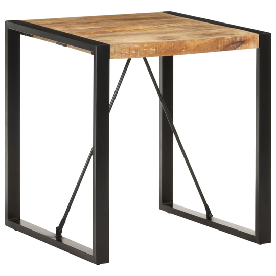 vidaXL Ruokapöytä 70x70x75 cm täysi karkea mangopuu