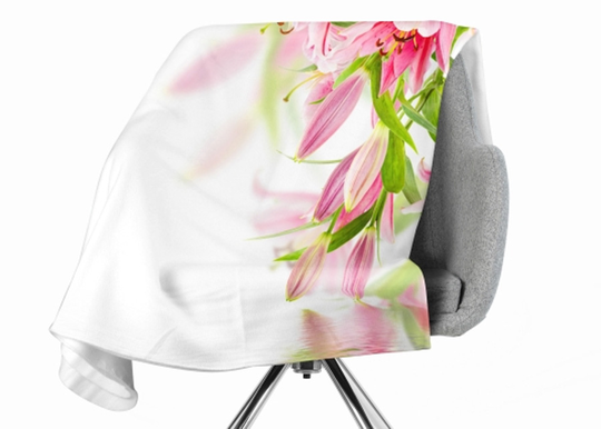 Torkkupeitto Pink Lilies 150x200 cm