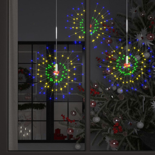 vidaXL Joulun ilotulitusulkovalo 4 kpl monivärinen 20 cm 560xLED