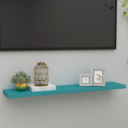 vidaXL Kelluva seinähylly sininen 120x23,5x3,8 cm MDF