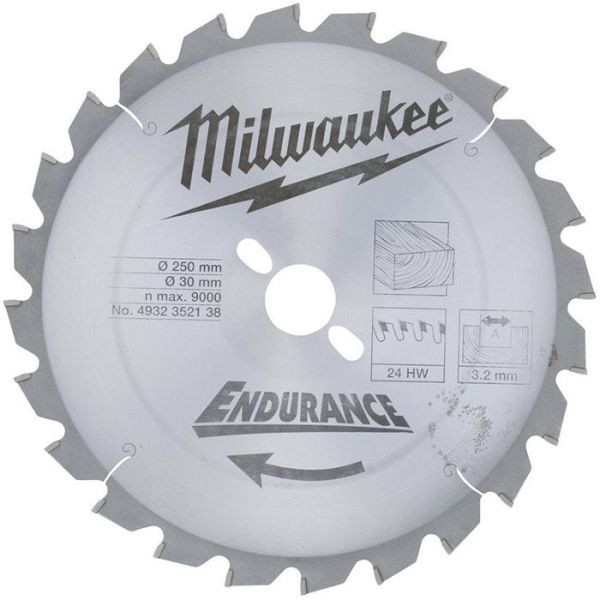 Milwaukee 4932352138 Sahanterä 250x3,2x30mm, 24T