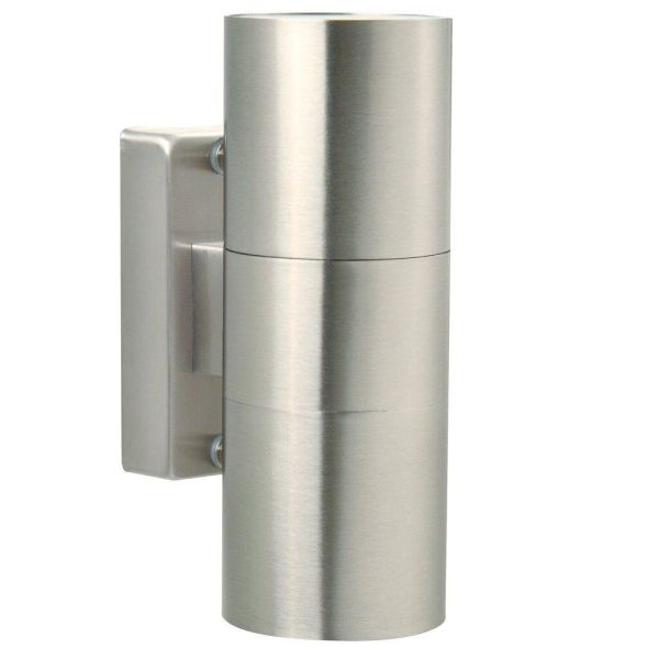 Nordlux TIN 21279134 Julkisivuvalaisin GU10, 2x35W, IP54 Ruostumaton teräs