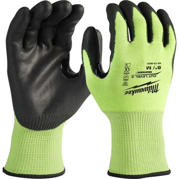 Milwaukee 4932478131 Käsineet HI-VIS, cut level 3 M/8
