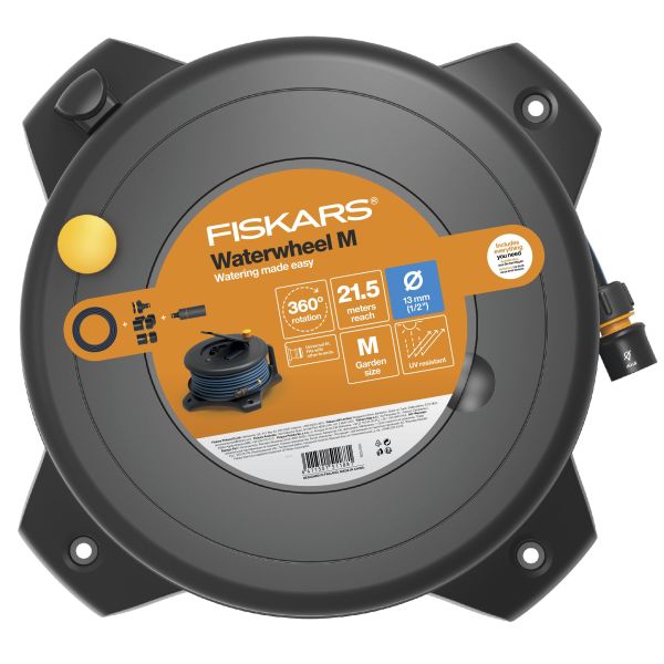 Fiskars Solid Waterwheel Letkukela M, 13 mm, letkulla 20 m