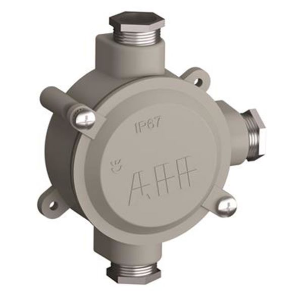ABB 2CMA136542R1000 Kevytmetallikotelo alumiini, kierre 22,5 1 oikealle, 1 ylös, 1 vasemmalle, 96 nm