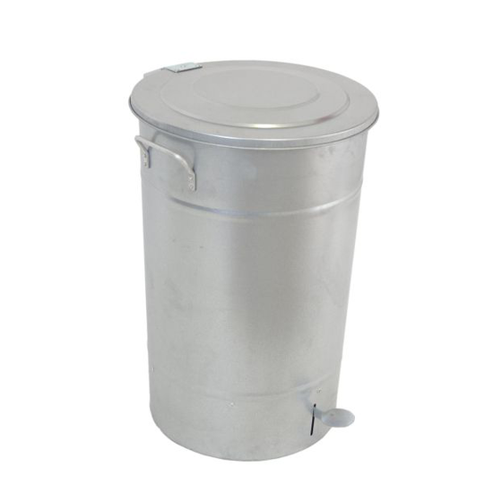Hykab 11820 Roskakori polkimella, galvanoitu, 30 l, hopea