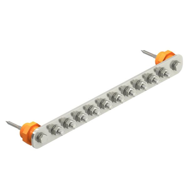 Obo Bettermann 5015866 Kisko eristetyllä välikkeellä seinäasennusta varten 408,5 mm, ruostumatonta terästä