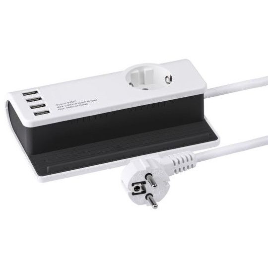 Gelia 4000060411 Latausasema 1-osainen ja 4 x USB pidikkeellä