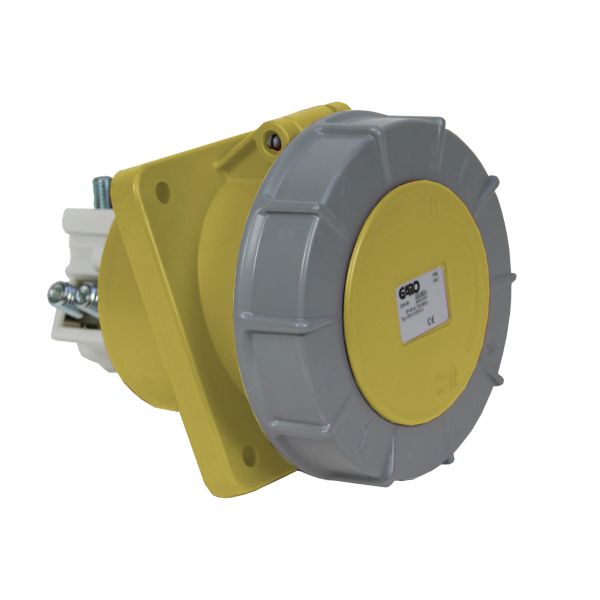 Garo UISV 3125-4 S Paneelin ulostulo IP67, 4-napainen, 125A, viisto Keltainen, 4 h