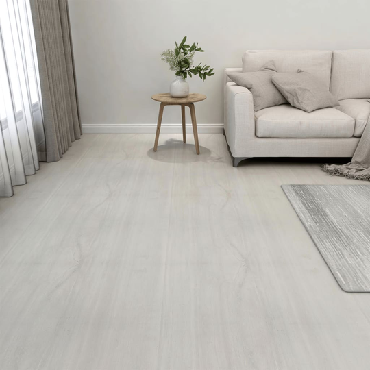 vidaXL Itsekiinnittyvä lattialankku 20 kpl PVC 1,86 m² kerma