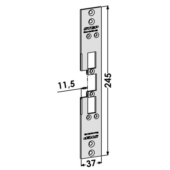 STEP ST6574 Tolppa Wicona-profiilijärjestelmille 11,5 mm