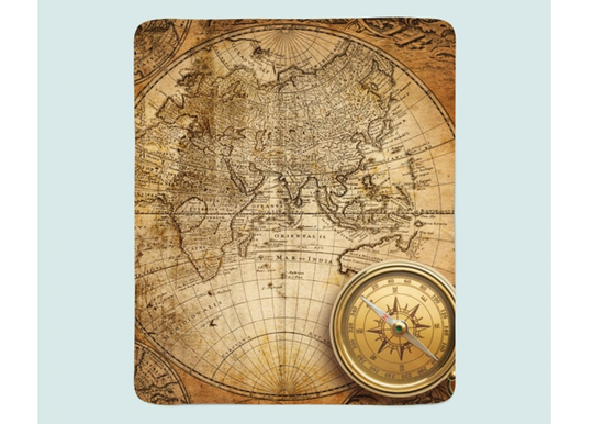 Torkkupeitto Old compass on the Map 130x150 cm